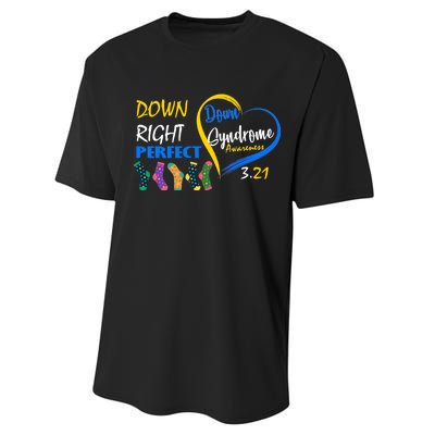 Down Right Perfect Down Syndrome Performance Sprint T-Shirt