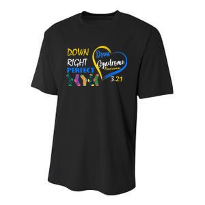 Down Right Perfect Down Syndrome Youth Performance Sprint T-Shirt