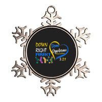 Down Right Perfect Down Syndrome Metallic Star Ornament