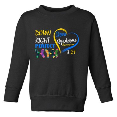 Down Right Perfect Down Syndrome Toddler Sweatshirt