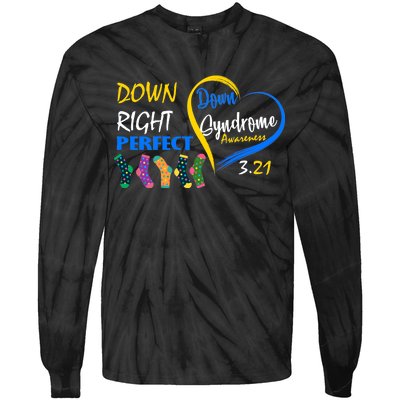 Down Right Perfect Down Syndrome Tie-Dye Long Sleeve Shirt