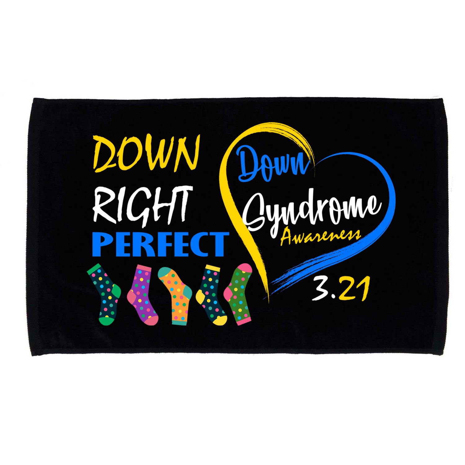 Down Right Perfect Down Syndrome Microfiber Hand Towel