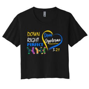 Down Right Perfect Down Syndrome Women's Crop Top Tee