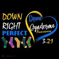 Down Right Perfect Down Syndrome Women's V-Neck T-Shirt