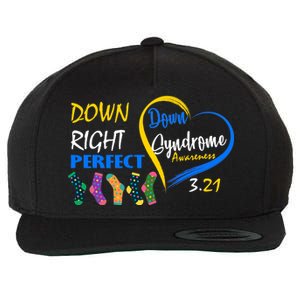 Down Right Perfect Down Syndrome Wool Snapback Cap