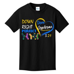 Down Right Perfect Down Syndrome Kids T-Shirt