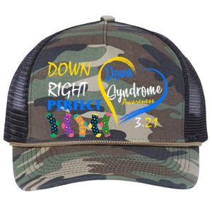 Down Right Perfect Down Syndrome Retro Rope Trucker Hat Cap