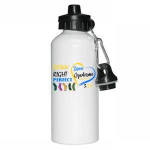 Down Right Perfect Down Syndrome Aluminum Water Bottle