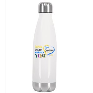 Down Right Perfect Down Syndrome Stainless Steel Insulated Water Bottle