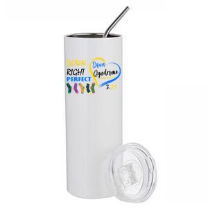 Down Right Perfect Down Syndrome Stainless Steel Tumbler