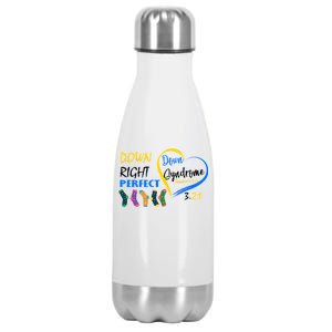 Down Right Perfect Down Syndrome Stainless Steel Insulated Water Bottle