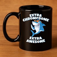Down Syndrome - Extra Chromosome Shark 11oz C Handle Ceramic Mug