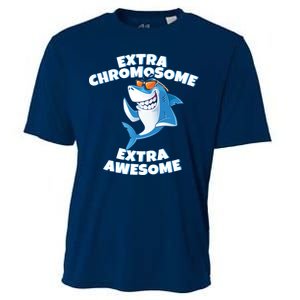 Down Syndrome - Extra Chromosome Shark Cooling Performance Crew T-Shirt