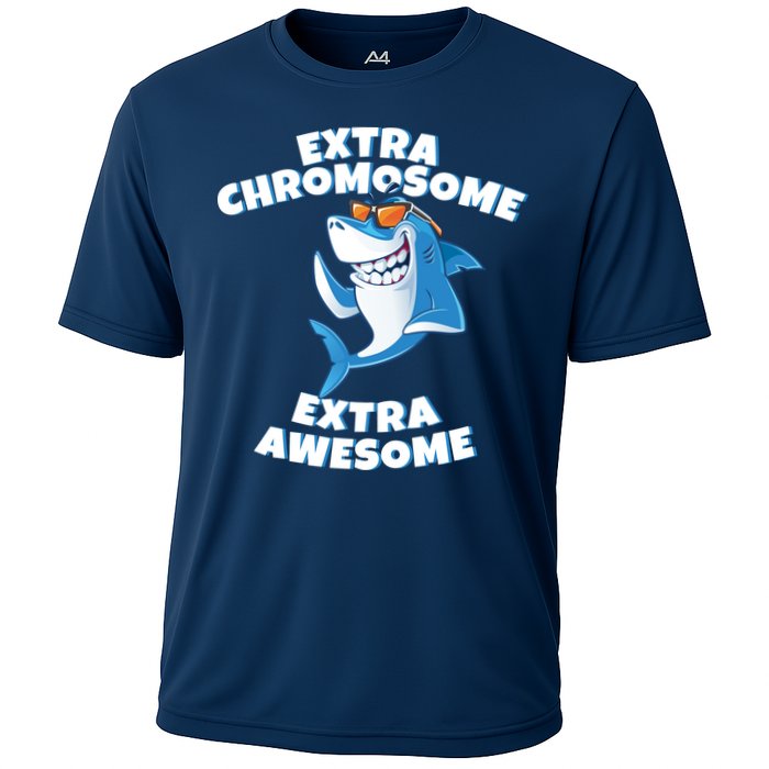 Down Syndrome - Extra Chromosome Shark Cooling Performance Crew T-Shirt