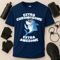 Down Syndrome - Extra Chromosome Shark Cooling Performance Crew T-Shirt