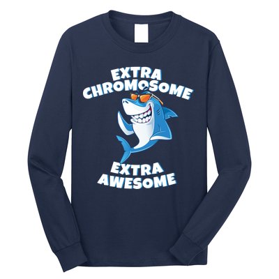 Down Syndrome - Extra Chromosome Shark Long Sleeve Shirt