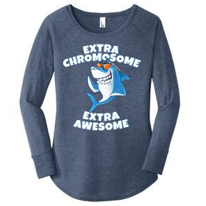 Down Syndrome - Extra Chromosome Shark Women's Perfect Tri Tunic Long Sleeve Shirt