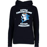 Down Syndrome - Extra Chromosome Shark Womens Funnel Neck Pullover Hood