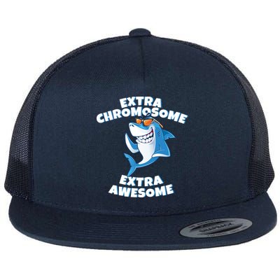 Down Syndrome - Extra Chromosome Shark Flat Bill Trucker Hat