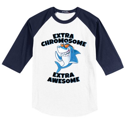 Down Syndrome - Extra Chromosome Shark Baseball Sleeve Shirt