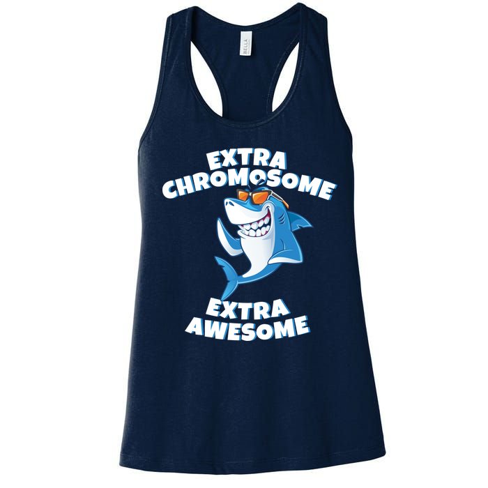 Down Syndrome - Extra Chromosome Shark Women's Racerback Tank