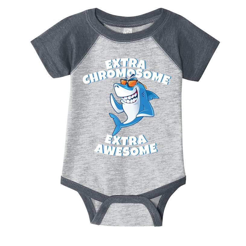 Down Syndrome - Extra Chromosome Shark Infant Baby Jersey Bodysuit