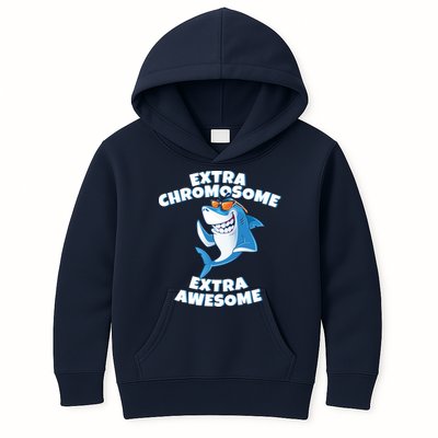 Down Syndrome - Extra Chromosome Shark Kids Hoodie
