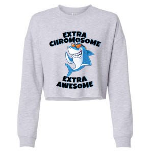 Down Syndrome - Extra Chromosome Shark Cropped Pullover Crew