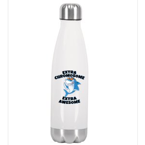 Down Syndrome - Extra Chromosome Shark Stainless Steel Insulated Water Bottle