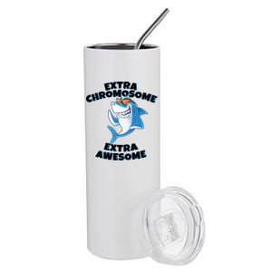 Down Syndrome - Extra Chromosome Shark Stainless Steel Tumbler