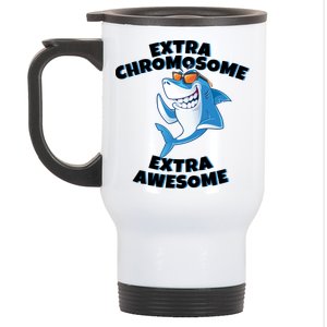 Down Syndrome - Extra Chromosome Shark Stainless Steel Travel Mug