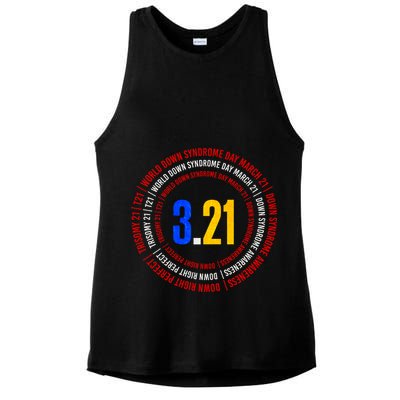 Down Syndrome 3.21 Shield Ladies PosiCharge Tri-Blend Wicking Tank