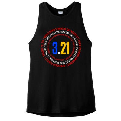 Down Syndrome 3.21 Shield Ladies PosiCharge Tri-Blend Wicking Tank