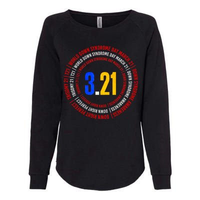 Down Syndrome 3.21 Shield Womens California Wash Sweatshirt