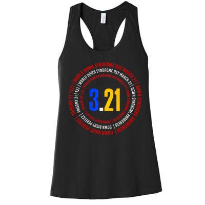 Down Syndrome 3.21 Shield Women's Racerback Tank