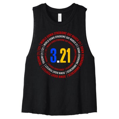 Down Syndrome 3.21 Shield Women's Racerback Cropped Tank