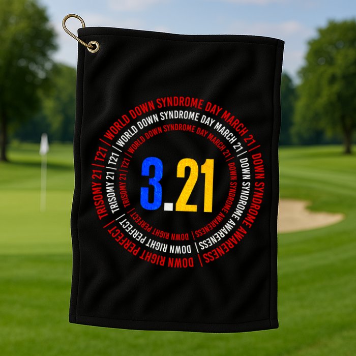 Down Syndrome 3.21 Shield Golf Towel