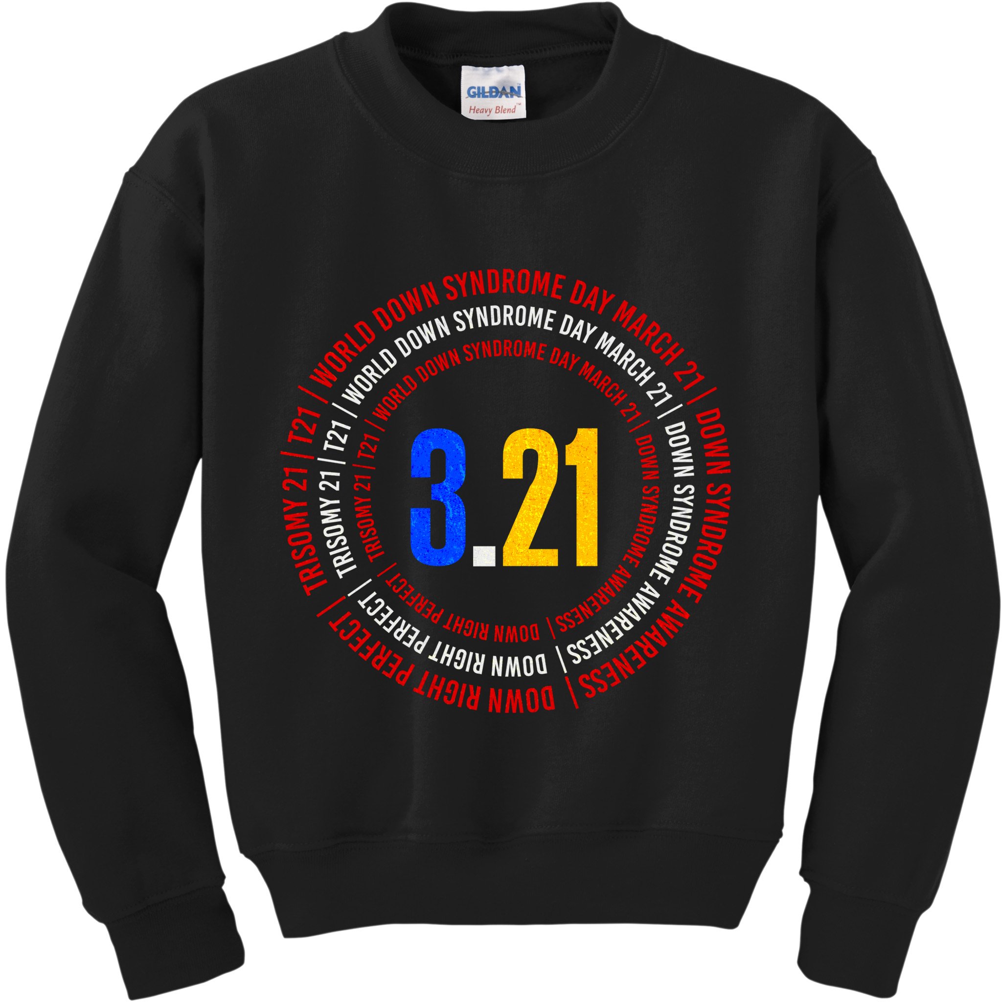 Down Syndrome 3.21 Shield Kids Sweatshirt