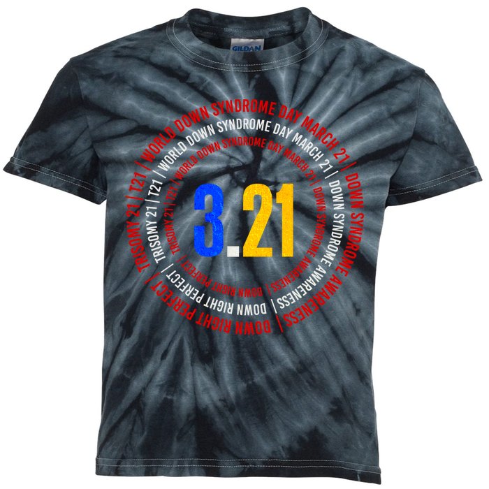 Down Syndrome 3.21 Shield Kids Tie-Dye T-Shirt