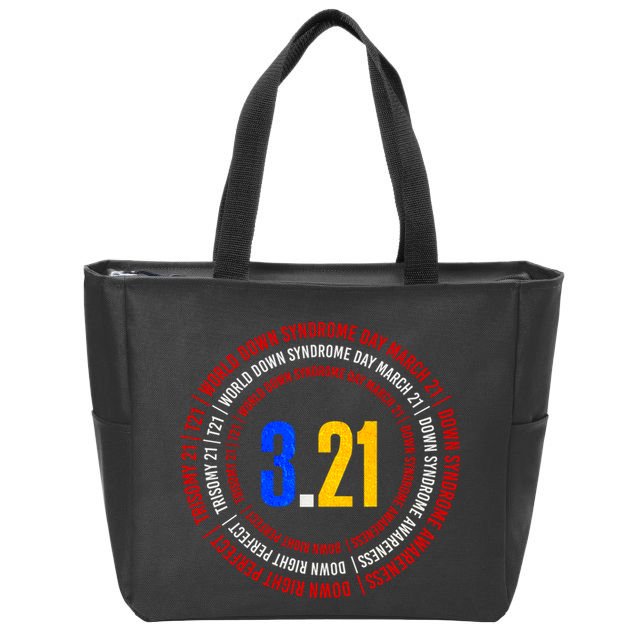 Down Syndrome 3.21 Shield Zip Tote Bag