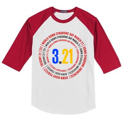 Down Syndrome 3.21 Shield Kids Colorblock Raglan Jersey