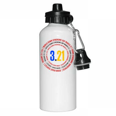 Down Syndrome 3.21 Shield Aluminum Water Bottle