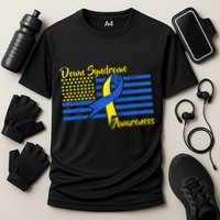 Down Syndrome American Flag Cooling Performance Crew T-Shirt
