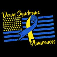 Down Syndrome American Flag Cooling Performance Crew T-Shirt
