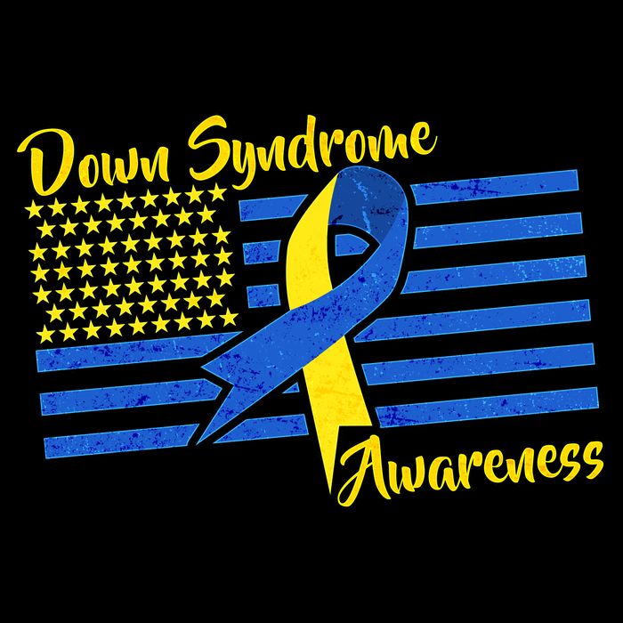 Down Syndrome American Flag Cooling Performance Crew T-Shirt