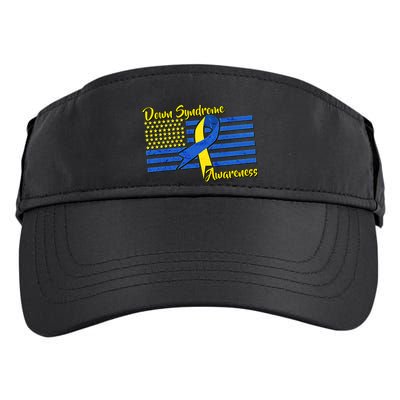 Down Syndrome American Flag Adult Drive Performance Visor