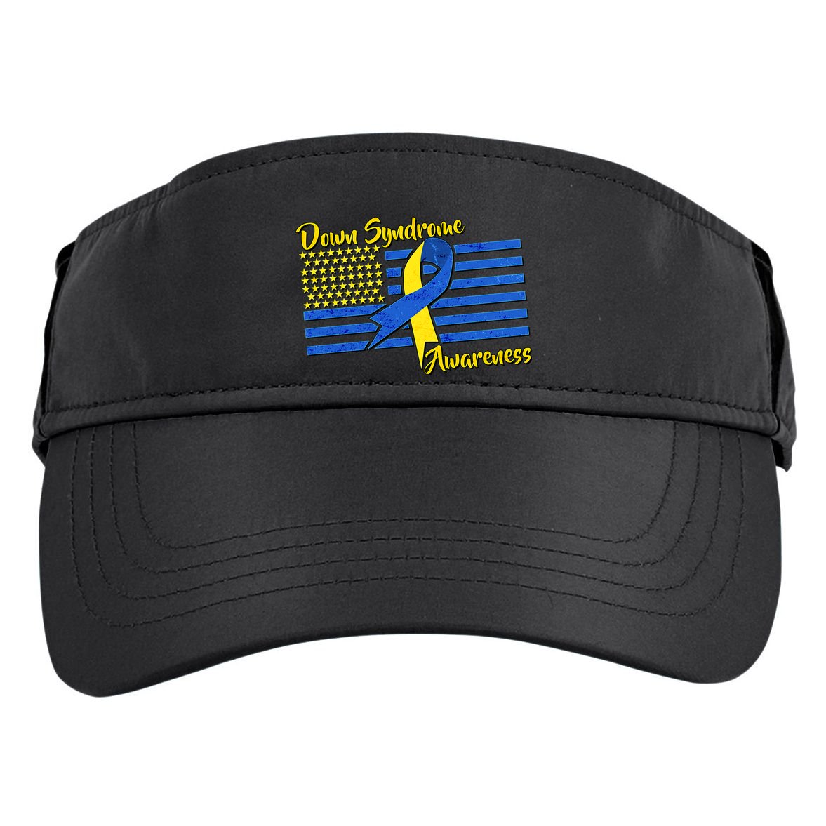 Down Syndrome American Flag Adult Drive Performance Visor