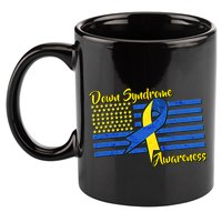 Down Syndrome American Flag 11oz C Handle Ceramic Mug