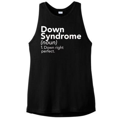 Down Syndrome Available Down Right Perfect Ladies PosiCharge Tri-Blend Wicking Tank