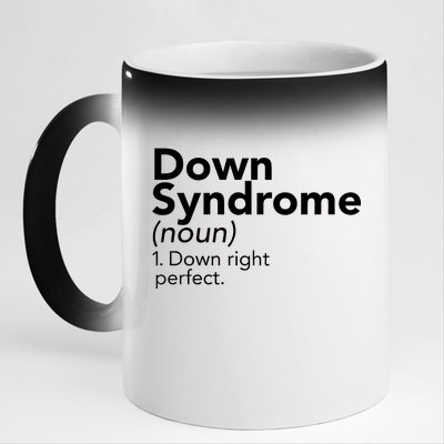 Down Syndrome Available Down Right Perfect 11oz Black Color Changing Mug